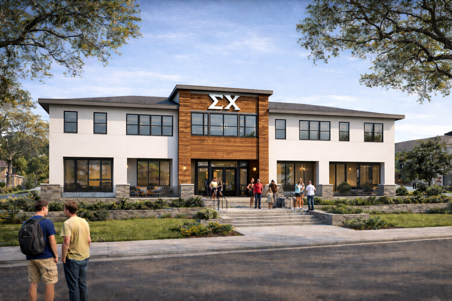 Architectural rendering of the new chapter house exterior