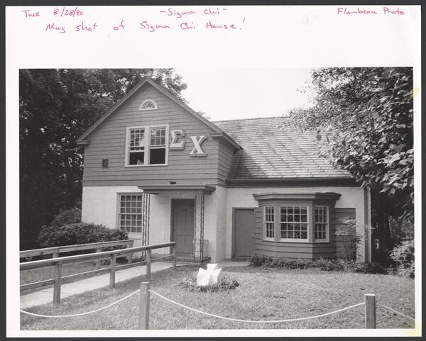 Sigma Chi House, August 28, 1990